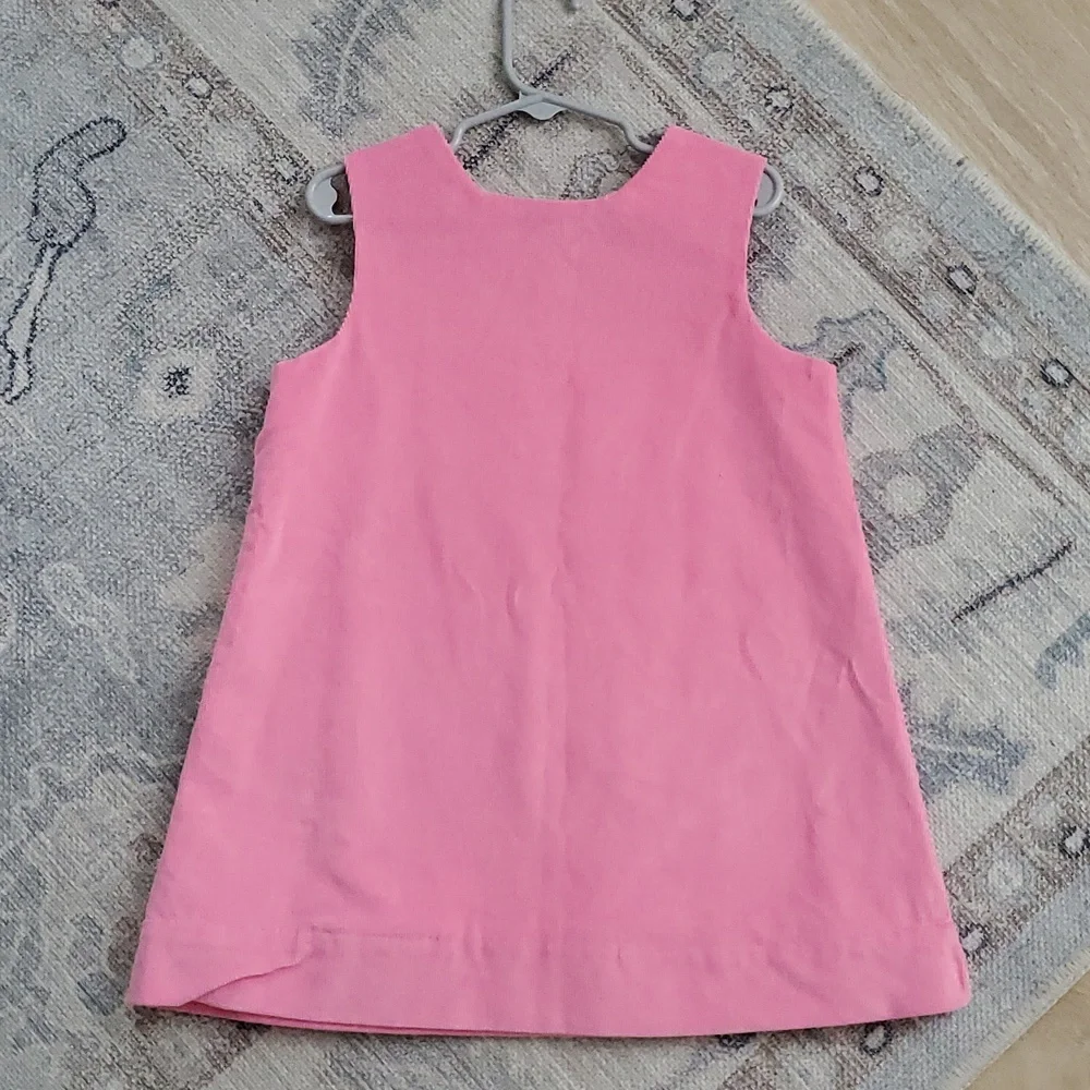 The Beaufort Bonnet Company Girls Pink Corduroy Juliet Jumper Dress Sz5